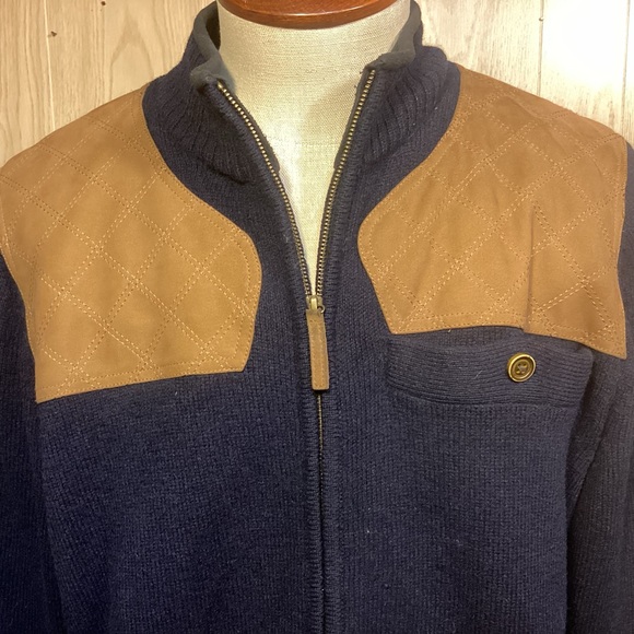 Men’s Duluth Trading Shetland Wool full zip sweater jacket size large - Picture 2 of 8